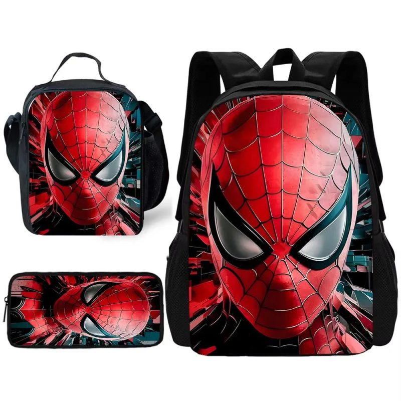 3pcs Cute Anime Spider-Man School Backpack Set - Image 20