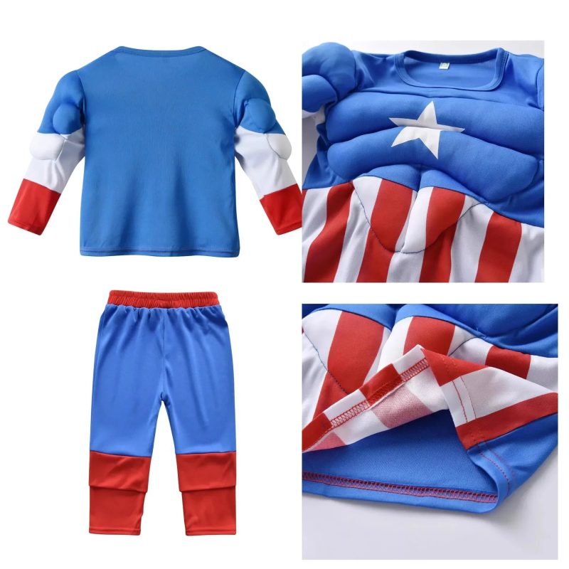 Spiderman Boys & Girls Muscle Costumes with Mask and Cloak - Image 5