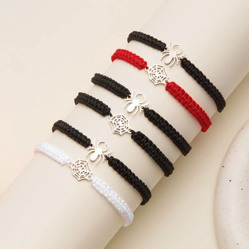 Romantic Spider Handmade Braided Rope Bracelet - Image 2