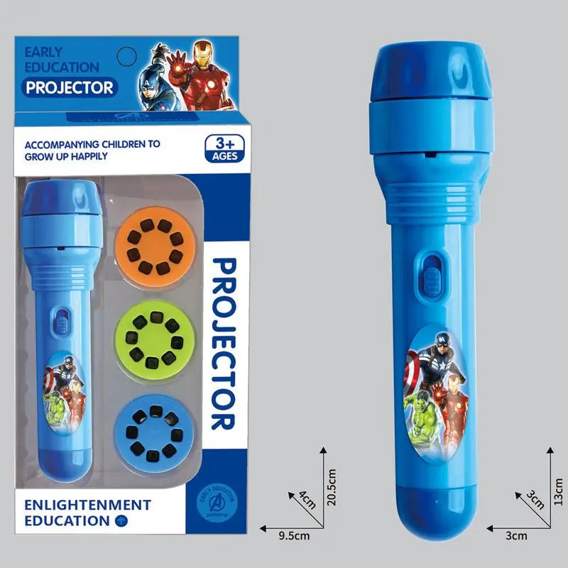 Princess Elsa & Spider-Man Avengers Cartoon Projection Flashlight - Image 6