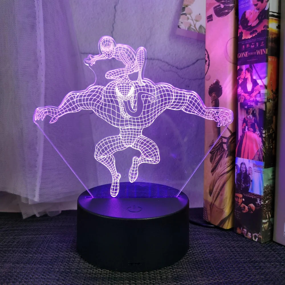 Spider-Man & Venom 3D Acrylic Night Light - Image 7