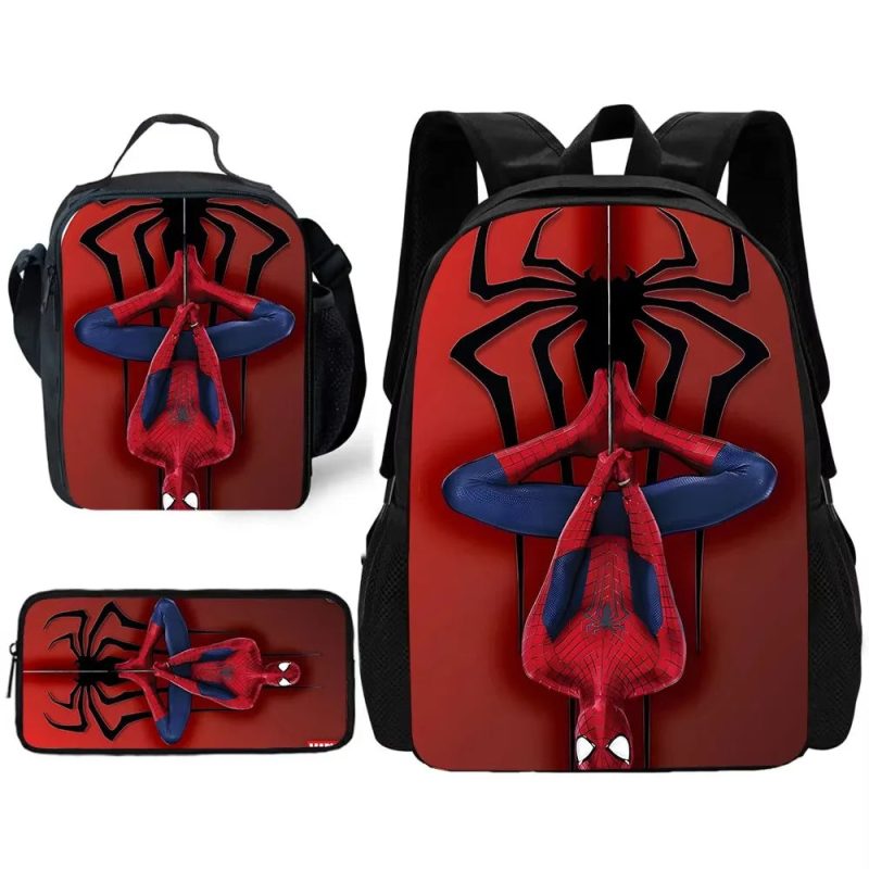 3pcs Cute Anime Spider-Man School Backpack Set - Image 9