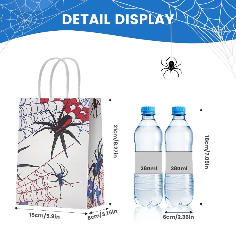 24pcs Red & Blue Spider-Man Paper Favor Bags - Image 5