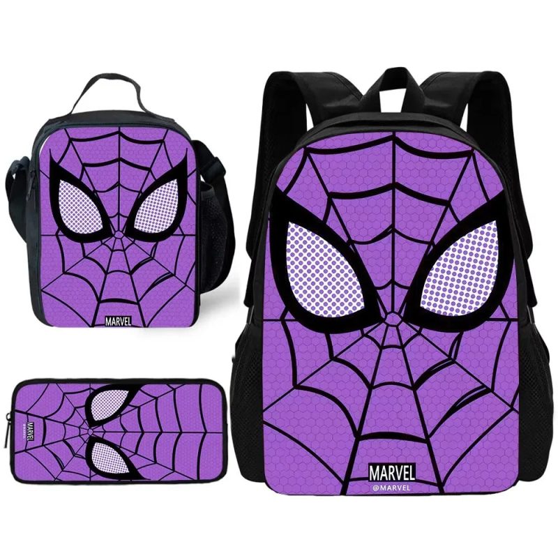 3pcs Cute Anime Spider-Man School Backpack Set - Image 18