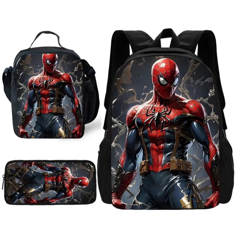 3pcs Cute Anime Spider-Man School Backpack Set - Image 22