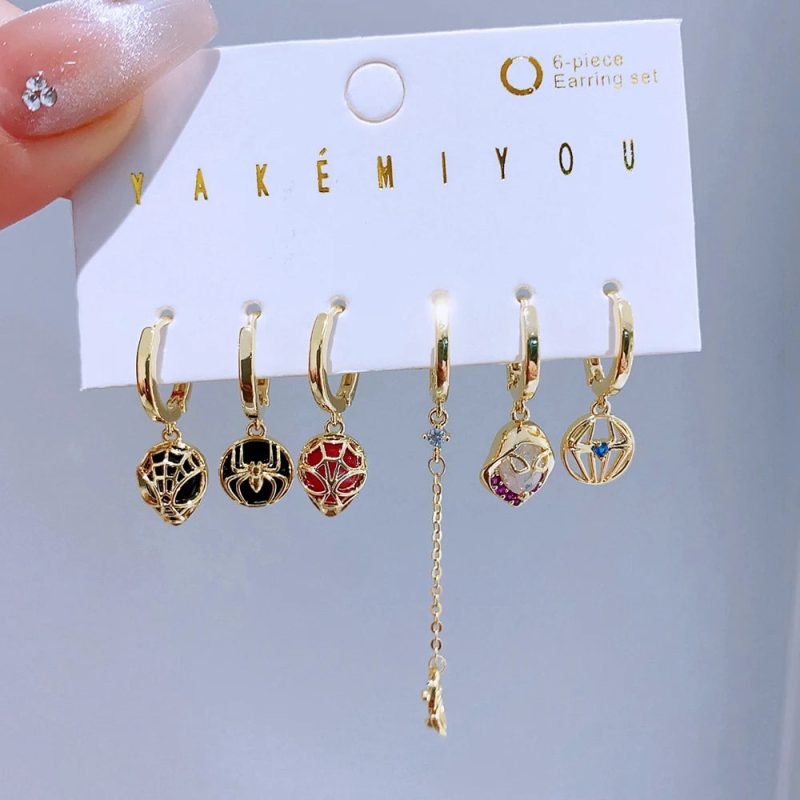 Mix and Match Hero Spider Dangle Earrings Set for Women - Image 2