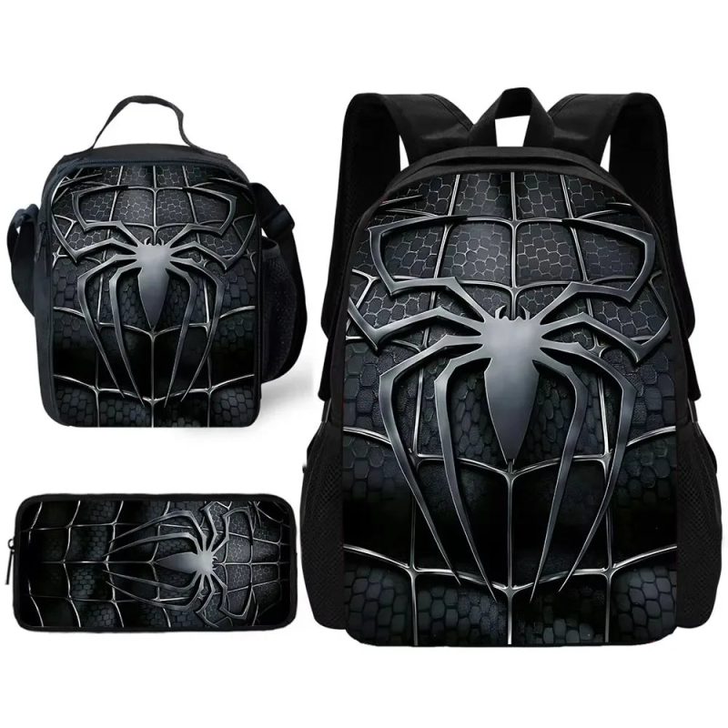 3pcs Cute Anime Spider-Man School Backpack Set - Image 23